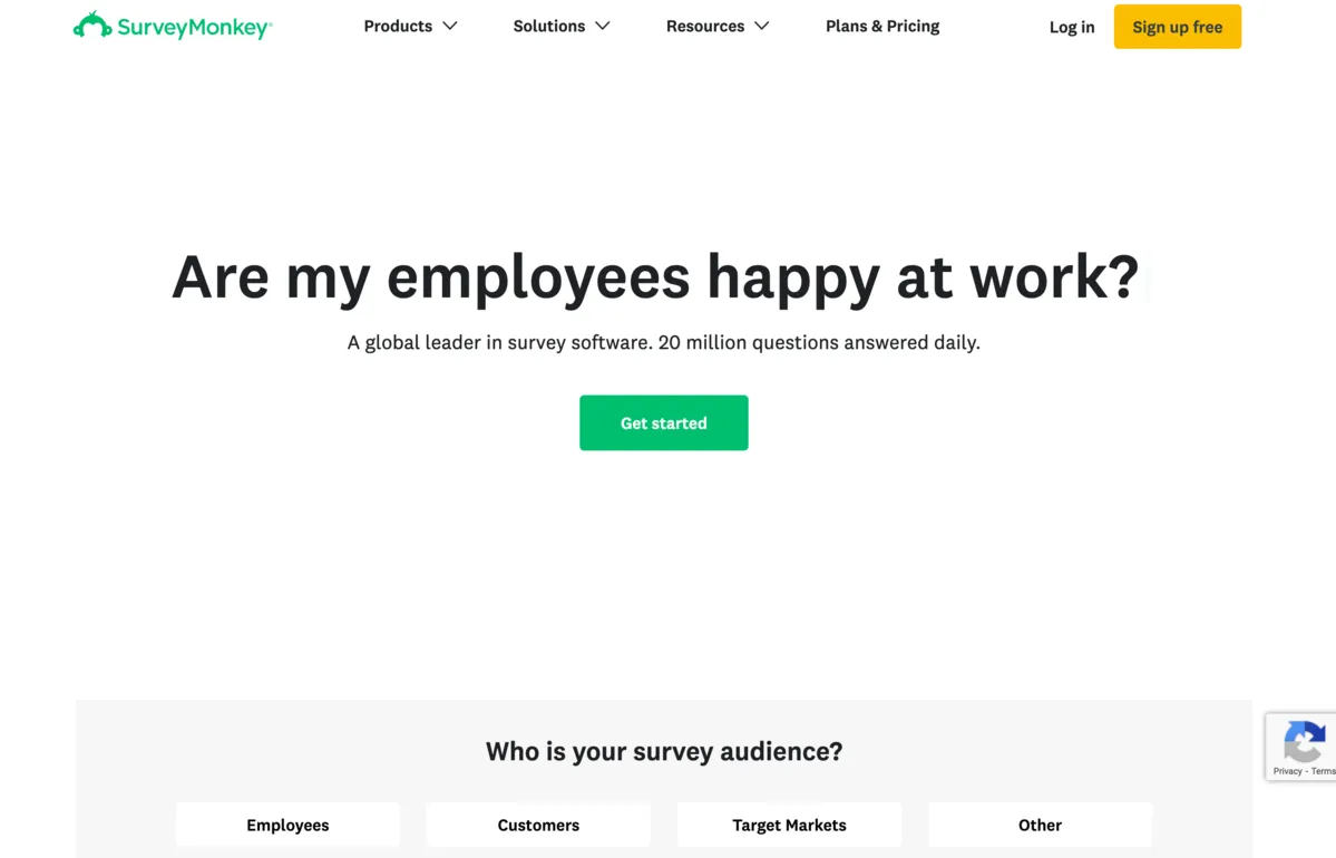 Survey monkey allows for comprehensive surveys with many options.