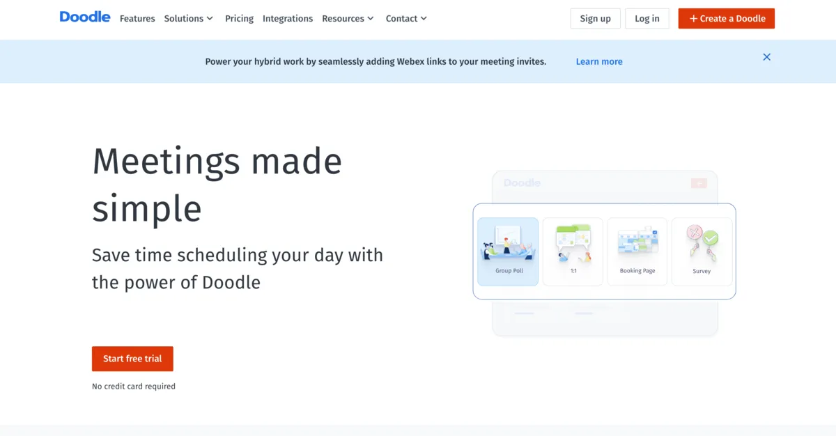 Doodle homepage