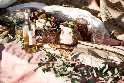 A spread of dishes at a potluck — the kind of shared meal the Whocan Potluck template coordinates